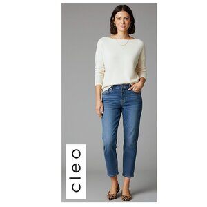 CLEO - Everybody mid wash cropped blue jeans